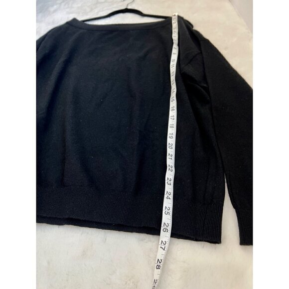 NWOT Vince Size L 100% Cashmere Cold Shoulder Tunic - Black MSRP $234 - Picture 5 of 12